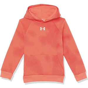 NWT Under Armour Boy's Rival Fleece Printed Striped Sweatshirt XS Youth